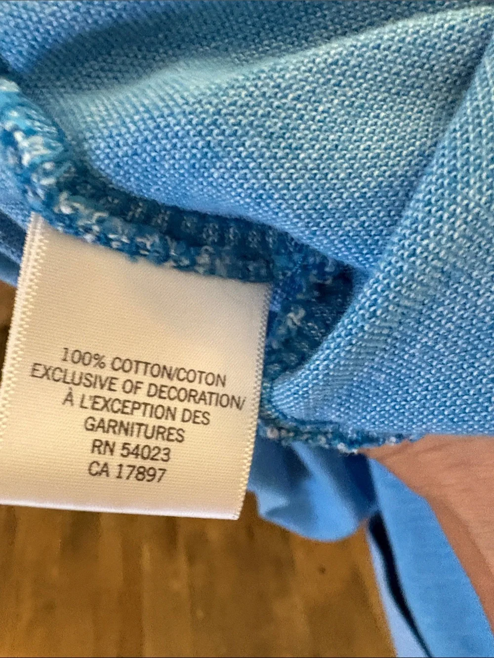 Mens Polo Shirt - Blue and Tan